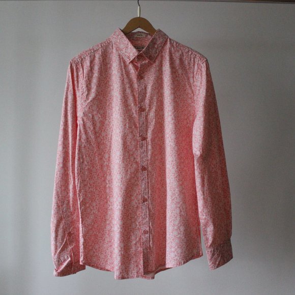 2/20$ Alexander Julian Stretch Pink Floral Shirt - Picture 4 of 9